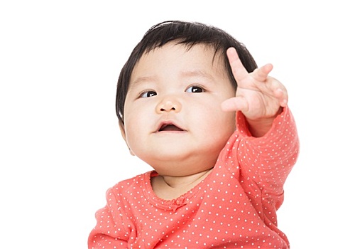 亚洲人,女婴,抬手