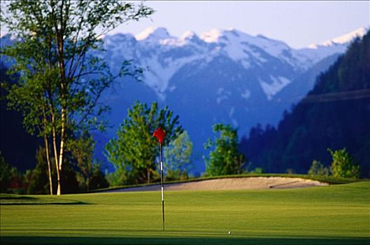 高尔夫球场,山谷,不列颠哥伦比亚省,加拿大