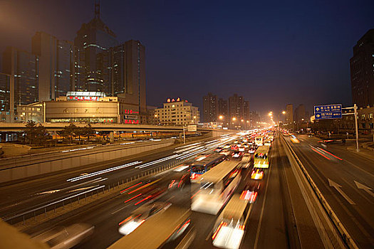 北京西直门夜景