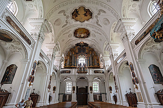 器官,阁楼,教堂,巴伐利亚,德国,欧洲