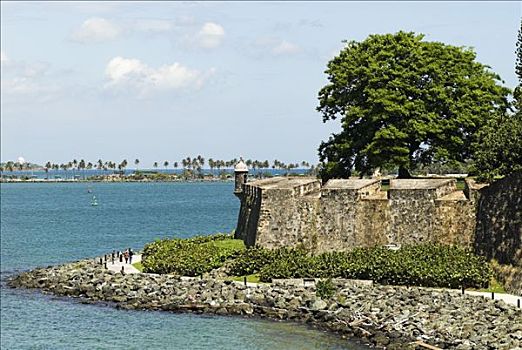 城墙,圣胡安,波多黎各