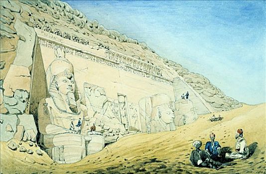 雕塑,拉美西斯二世,户外,入口,庙宇,阿布辛贝尔神庙,埃及,公元前13世纪,艺术家,弗雷德里克