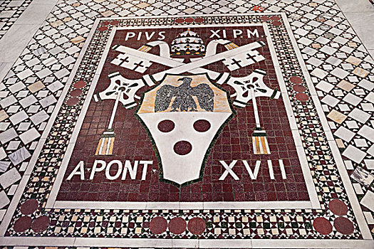 意大利,罗马,拉特兰圣约翰大教堂,教堂,特写,地面,镶嵌图案