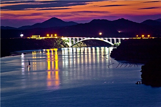 斯本力,海湾大桥,黃昏,风景