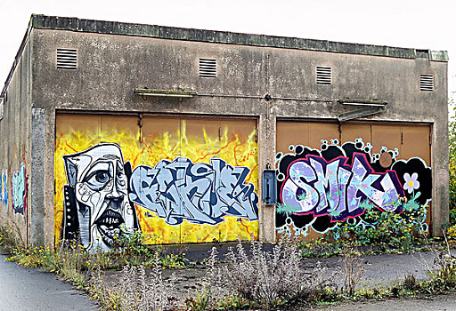 车站,涂绘,涂鸦,修理,中心,2003年,地区,杜伊斯堡,北莱茵威斯特伐利亚,德国,欧洲