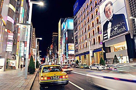 东京,日本,五月,银座,街道,夜拍,首都,城市,区域,世界