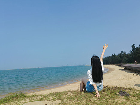 海南海口西海岸海边