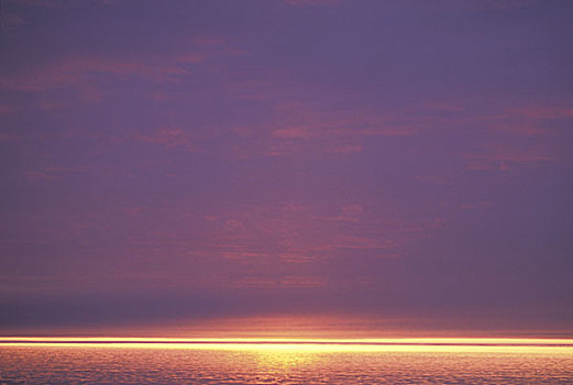 加拿大,巴芬岛,日落,靠近