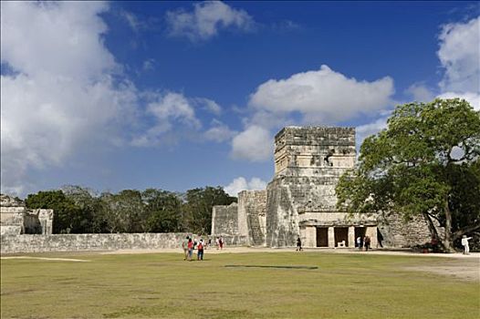 庙宇,建筑,玛雅,遗址,场所,奇琴伊察,尤卡坦半岛,墨西哥