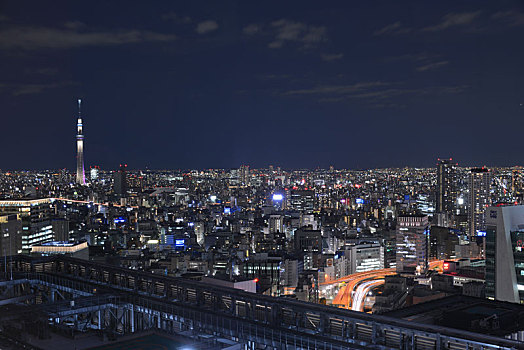 东京,天空,树,酒店,香格里拉