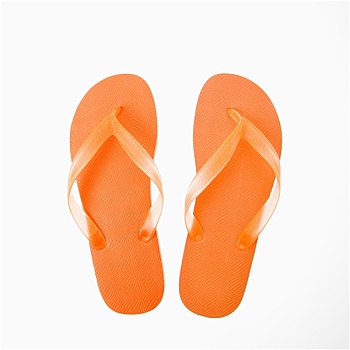 橙色,凉鞋