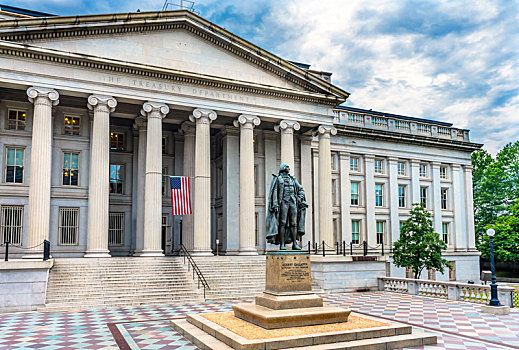 雕塑,美国国旗,美国,财政部,华盛顿特区