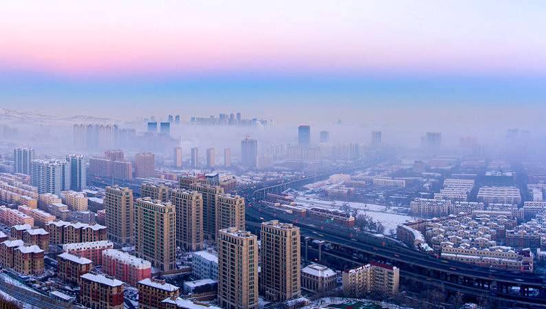 冬天清晨图片 城市图片