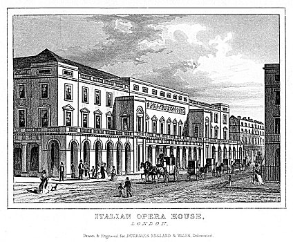 意大利,剧院,威斯敏斯特,伦敦,迟,18世纪,早,19世纪