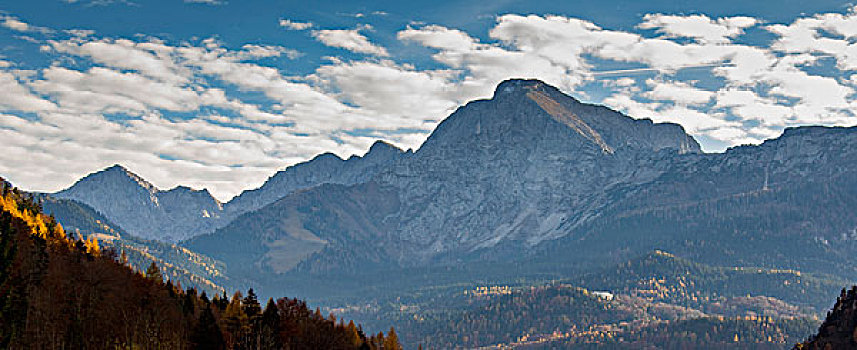 自然风光,风景,巴伐利亚阿尔卑斯山,阴天