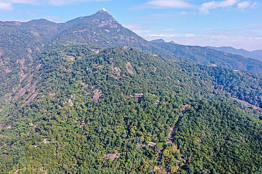 航拍福建福州鼓山风景名胜区