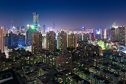 中国广东深圳南山都市夜景