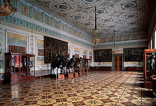 大厅,武器,偏僻寺院,圣彼得堡,19世纪,世纪,艺术家,狮子