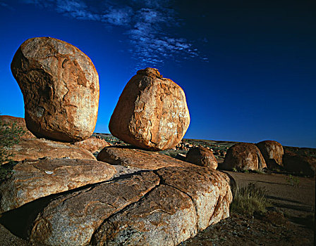 石头,干燥地带,大理石,北领地州,澳大利亚