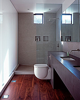 现代,浴室,反射,柜子,建筑师,英国