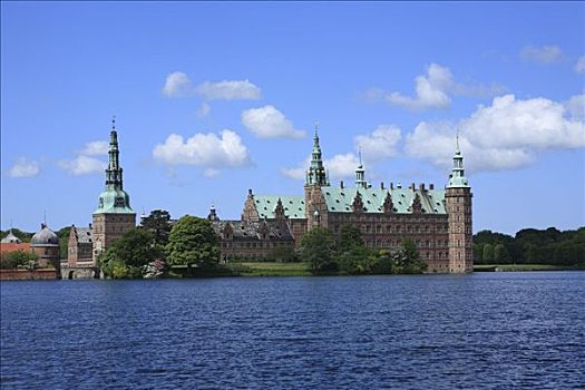 宫殿,巴洛克,花园,希勒罗德,靠近,哥本哈根,丹麦