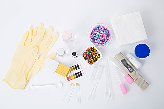 化妆品化学成分检测工具套装,护肤安全,科学试验,ph试纸,测量仪,橡胶手套等