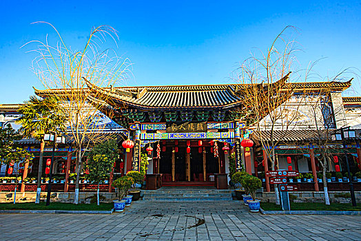 云南,新华民族园,古建筑,灯笼,长廊
