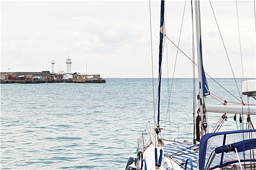 游艇,黑海,海边