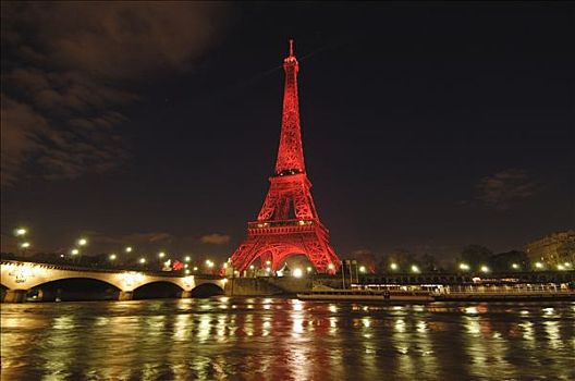 法国,巴黎,全景,埃菲尔铁塔,春节