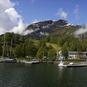 海岸线,港口,挪威