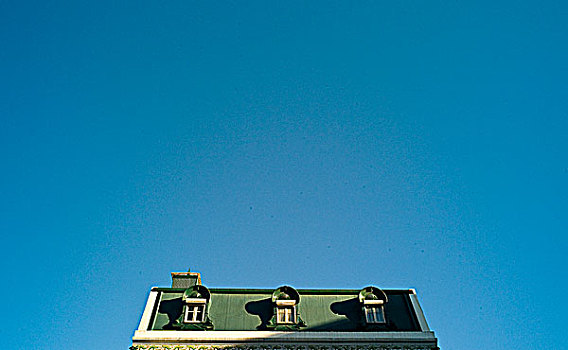 绿色,涂绘,屋顶,蓝天,里斯本,葡萄牙