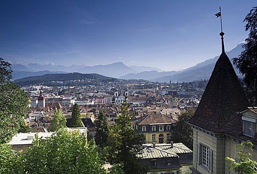 天际线,卢塞恩,卢塞恩市,瑞士