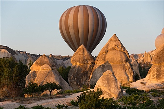 卡帕多西亚,土耳其,旅游胜地,飞行,气球,日出