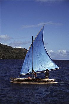 帆船,海中,米尔恩湾,巴布亚新几内亚
