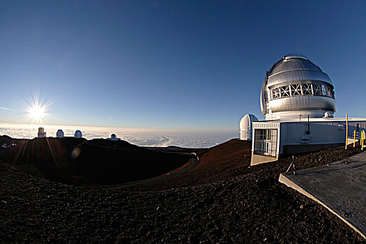 望远镜,顶峰,食肉鹦鹉,火山,夏威夷,美国