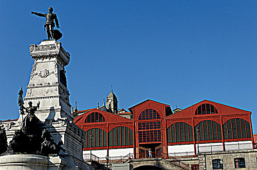 葡萄牙,波尔图,市场,雕塑