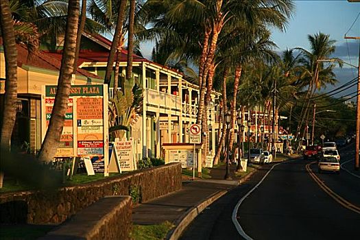 夏威夷,夏威夷大岛,城镇,下午,亮光