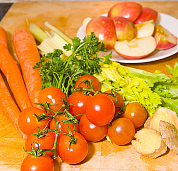 新鲜,蔬菜,水果,成分,制作,健康,果汁