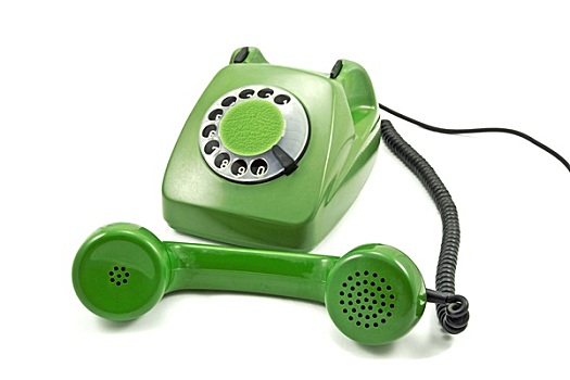 旧式,绿色,电话