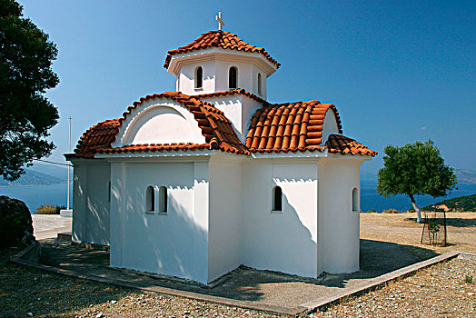 寺院,教堂,凯法利尼亚岛,希腊
