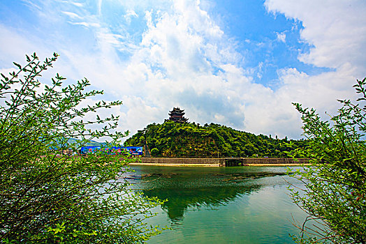 南门大溪,溪流,水,两岸,桥