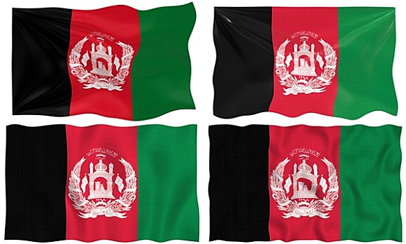 四个,旗帜,阿富汗