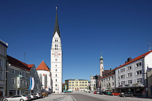 教区教堂,上巴伐利亚,巴伐利亚,德国,欧洲