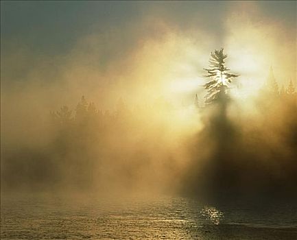 湖,阿尔冈金省立公园,安大略省,加拿大