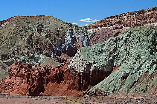 岩石构造,不同,彩色,彩虹谷,区域,安托法加斯塔,智利,南美