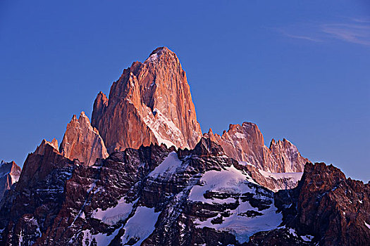 顶峰,山,巴塔哥尼亚,阿根廷,南美