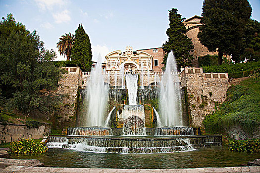 喷泉,器官,别墅,拉齐奥,意大利,欧洲