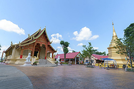 泰国清莱城市里的佛教寺庙