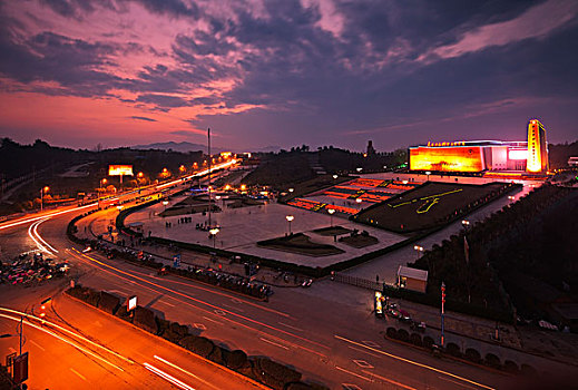 江西瑞金中央革命根据地历史博物馆夜景