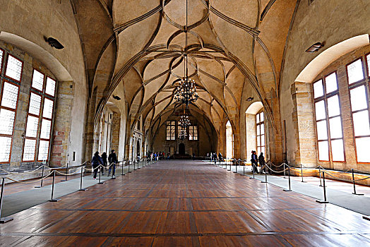 大厅,老,皇宫,布拉格城堡,布拉格,捷克共和国,欧洲